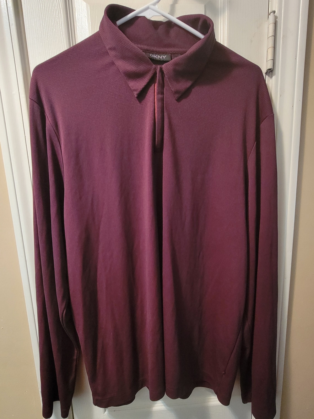 DKNY Plum Long Sleeve Polo